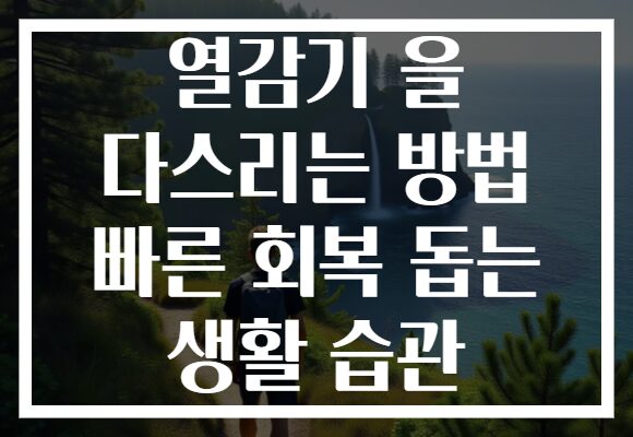 열감기 을 다스리는 방법 빠른 회복 돕는 생활 습관