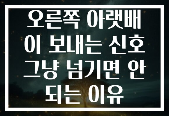 오른쪽 아랫배 이 보내는 신호 그냥 넘기면 안 되는 이유