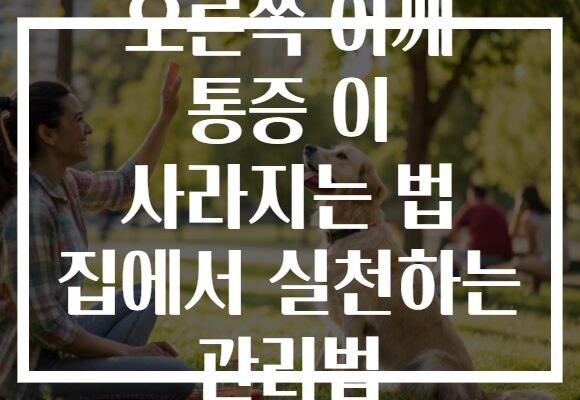 오른쪽 어깨 통증 이 사라지는 법 집에서 실천하는 관리법