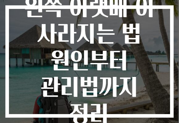 왼쪽 아랫배 이 사라지는 법 원인부터 관리법까지 정리