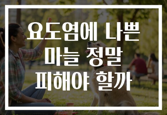 요도염에 나쁜 마늘 정말 피해야 할까