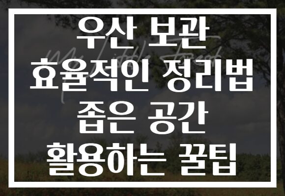 우산 보관 효율적인 정리법 좁은 공간 활용하는 꿀팁
