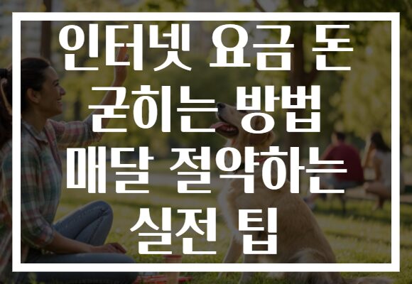 인터넷 요금 돈 굳히는 방법 매달 절약하는 실전 팁