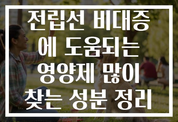 전립선 비대증 에 도움되는 영양제 많이 찾는 성분 정리