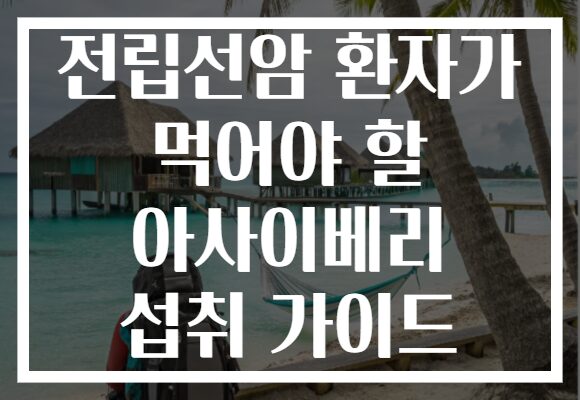 전립선암 환자가 먹어야 할 아사이베리 섭취 가이드