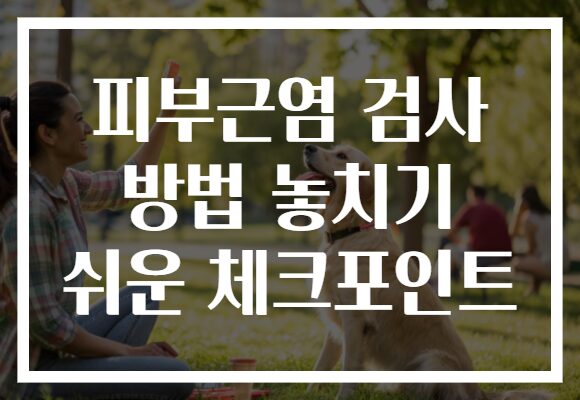 피부근염 검사 방법 놓치기 쉬운 체크포인트