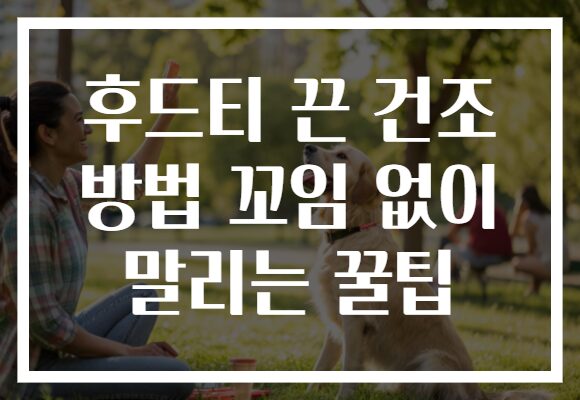후드티 끈 건조 방법 꼬임 없이 말리는 꿀팁