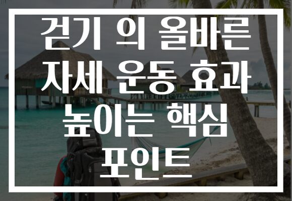 걷기 의 올바른 자세 운동 효과 높이는 핵심 포인트