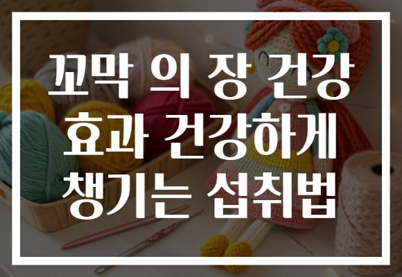 꼬막 의 장 건강 효과 건강하게 챙기는 섭취법