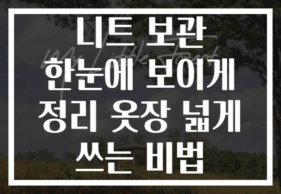 니트 보관 한눈에 보이게 정리 옷장 넓게 쓰는 비법