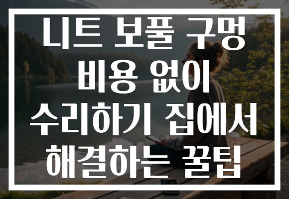 니트 보풀 구멍 비용 없이 수리하기 집에서 해결하는 꿀팁