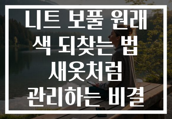 니트 보풀 원래 색 되찾는 법 새옷처럼 관리하는 비결