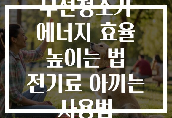 무선청소기 에너지 효율 높이는 법 전기료 아끼는 사용법
