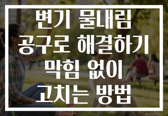 변기 물내림 공구로 해결하기 막힘 없이 고치는 방법
