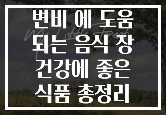 변비 에 도움 되는 음식 장 건강에 좋은 식품 총정리