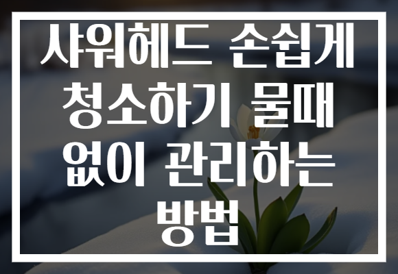 샤워헤드 손쉽게 청소하기 물때 없이 관리하는 방법