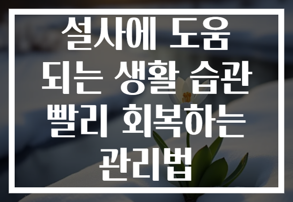 설사에 도움 되는 생활 습관 빨리 회복하는 관리법