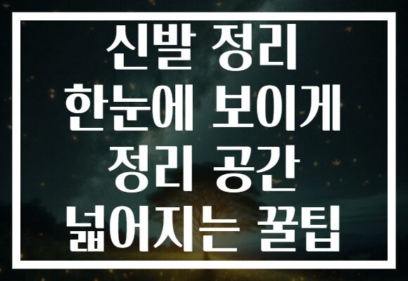 신발 정리 한눈에 보이게 정리 공간 넓어지는 꿀팁