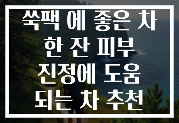쑥팩 에 좋은 차 한 잔 피부 진정에 도움 되는 차 추천
