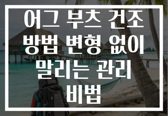 어그 부츠 건조 방법 변형 없이 말리는 관리 비법