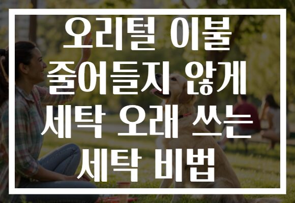 오리털 이불 줄어들지 않게 세탁 오래 쓰는 세탁 비법