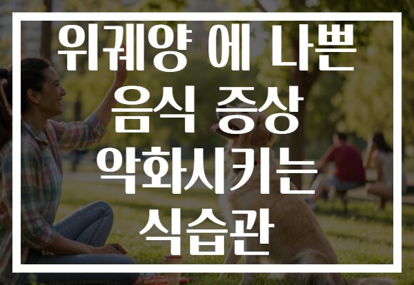 위궤양 에 나쁜 음식 증상 악화시키는 식습관