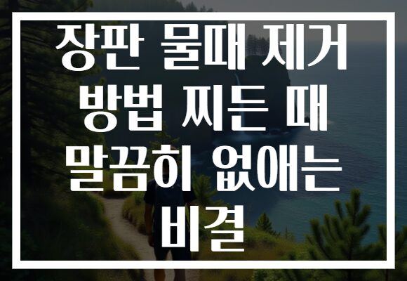 장판 물때 제거 방법 찌든 때 말끔히 없애는 비결