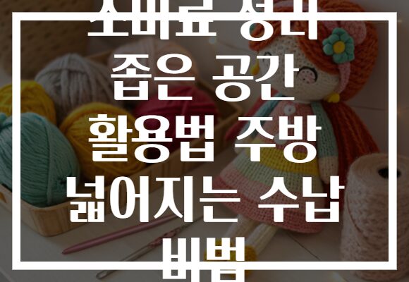 조미료 정리 좁은 공간 활용법 주방 넓어지는 수납 비법