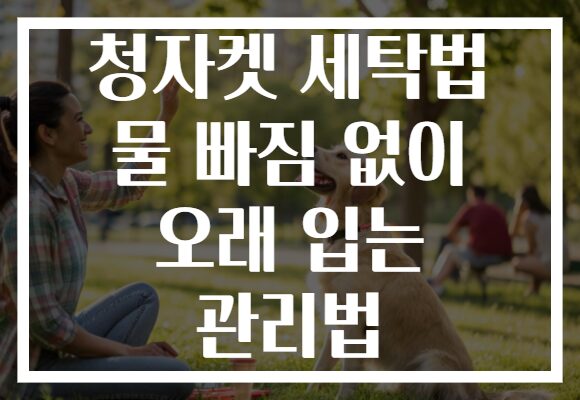 청자켓 세탁법 물 빠짐 없이 오래 입는 관리법