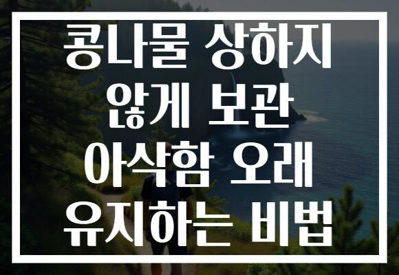 콩나물 상하지 않게 보관 아삭함 오래 유지하는 비법