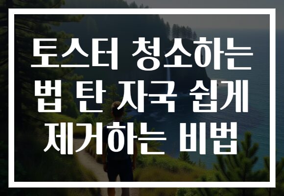토스터 청소하는 법 탄 자국 쉽게 제거하는 비법