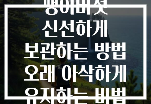 팽이버섯 신선하게 보관하는 방법 오래 아삭하게 유지하는 비법