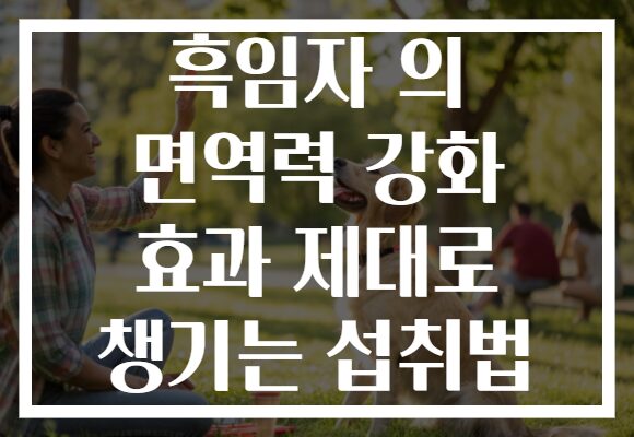 흑임자 의 면역력 강화 효과 제대로 챙기는 섭취법