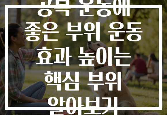 공복 운동에 좋은 부위 운동 효과 높이는 핵심 부위 알아보기