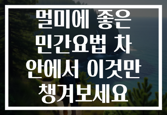 멀미에 좋은 민간요법 차 안에서 이것만 챙겨보세요