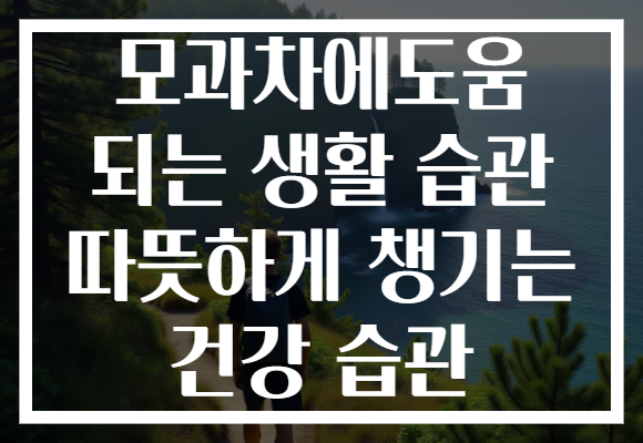 모과차에도움 되는 생활 습관 따뜻하게 챙기는 건강 습관