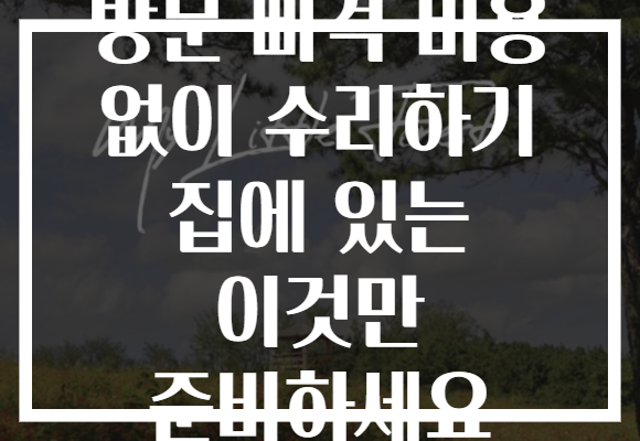 방문 삐걱 비용 없이 수리하기 집에 있는 이것만 준비하세요