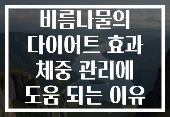 비름나물의 다이어트 효과 체중 관리에 도움 되는 이유