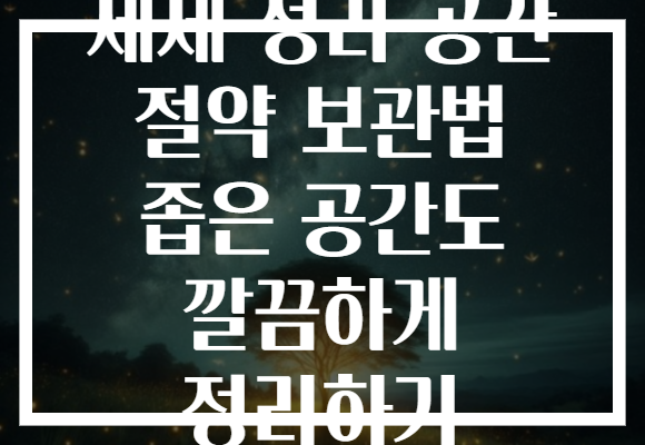 세제 정리 공간 절약 보관법 좁은 공간도 깔끔하게 정리하기