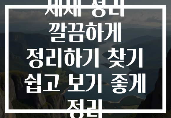 세제 정리 깔끔하게 정리하기 찾기 쉽고 보기 좋게 정리