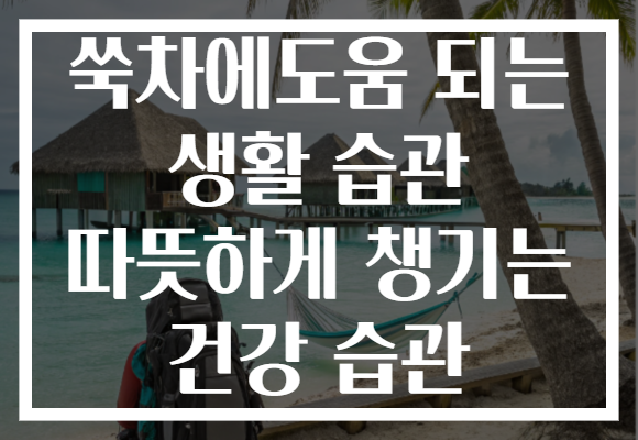 쑥차에도움 되는 생활 습관 따뜻하게 챙기는 건강 습관