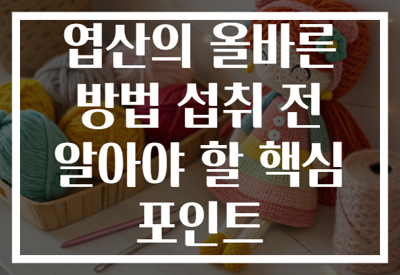 엽산의 올바른 방법 섭취 전 알아야 할 핵심 포인트