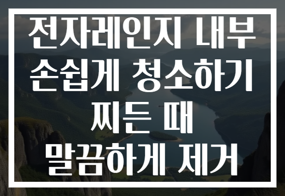 전자레인지 내부 손쉽게 청소하기 찌든 때 말끔하게 제거