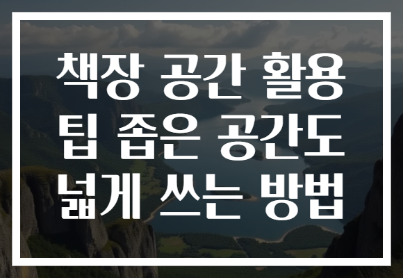 책장 공간 활용 팁 좁은 공간도 넓게 쓰는 방법