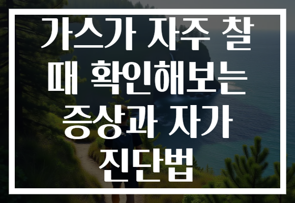가스가 자주 찰 때 확인해보는 증상과 자가 진단법