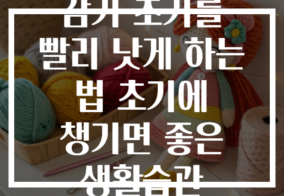 감기 초기를 빨리 낫게 하는 법 초기에 챙기면 좋은 생활습관
