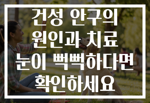 건성 안구의 원인과 치료 눈이 뻑뻑하다면 확인하세요