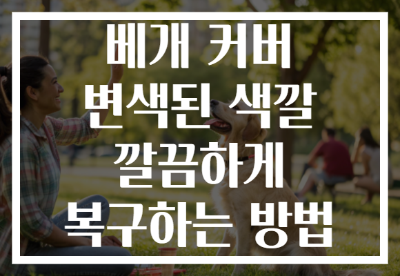 베개 커버 변색된 색깔 깔끔하게 복구하는 방법