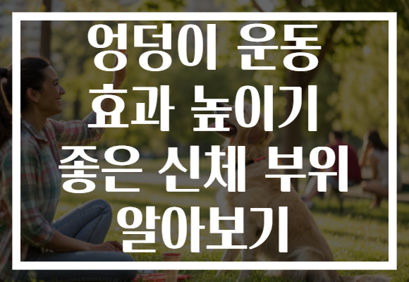 엉덩이 운동 효과 높이기 좋은 신체 부위 알아보기
