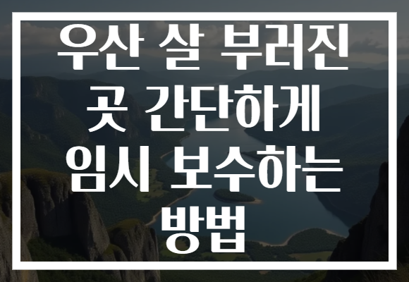 우산 살 부러진 곳 간단하게 임시 보수하는 방법